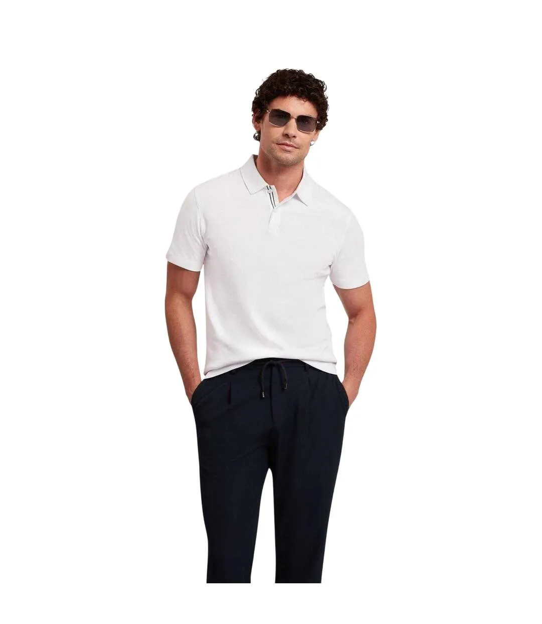 Mens Polo Shirt White Ted Baker-1