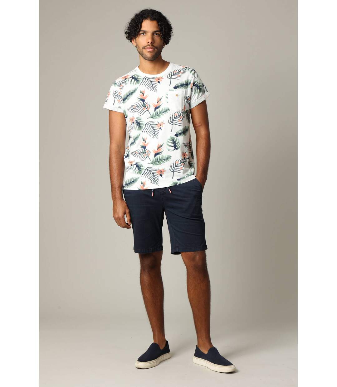 T-shirt tropical en jersey de coton à manches courtes NUBIE-1