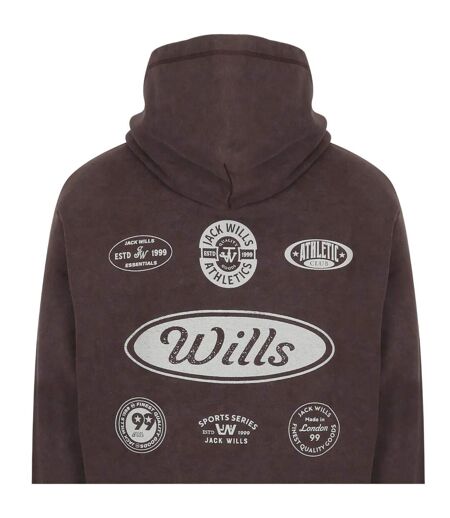 Mens Relaxed Fit Hoodie Black Coffee Jack Wills