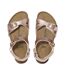 Childrens/kids Rio Suede Sandals Metallic Pink Birkenstock-3