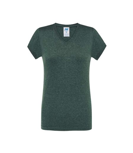 T-shirt Comfort Femme Vert Bouteille Chiné JHK