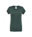 T-shirt Comfort Femme Vert Bouteille Chiné JHK-1