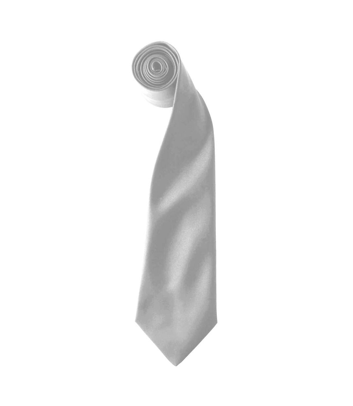 Premier Colors Mens Satin Clip Tie (Pack of 2) (Silver Grey) (One Size)