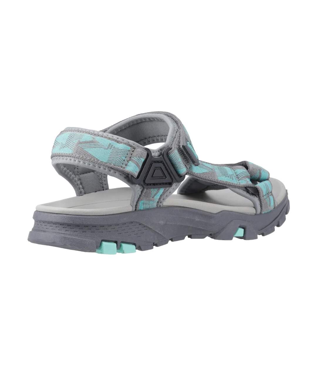 Womens/ladies Stanton Sandals Grey Turquoise Cotswold-2
