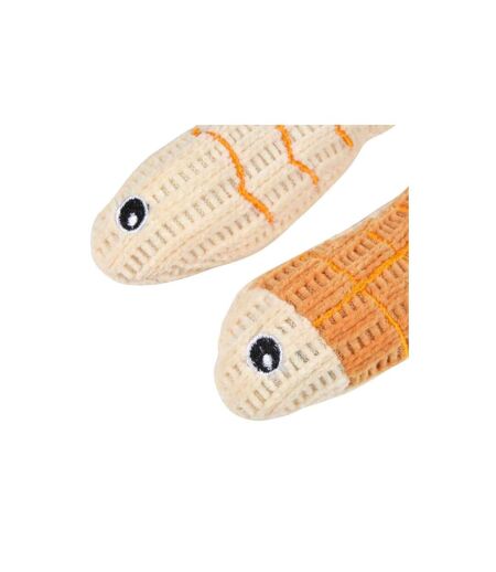 Lot de 2 Jouets Poisson pour Chat Boho Cat 12cm Moutarde