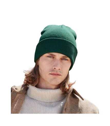 Unisex adult original polylana cuffed beanie bottle green Beechfield