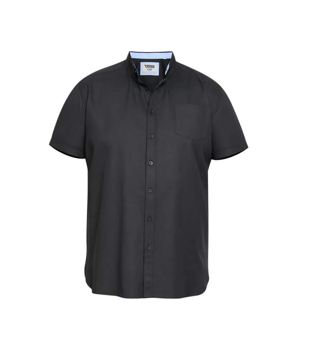 Duke Mens James Oxford Kingsize Short-Sleeved Shirt (Black)