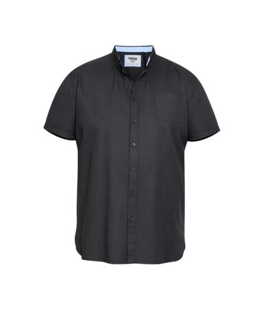 D555 Mens James Oxford Kingsize Short-Sleeved Shirt (Black)