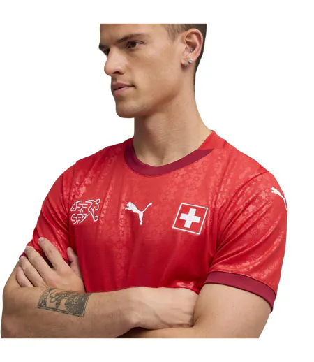 Maillot Domicile Motif/style Puma Homme Rouge Switzerland