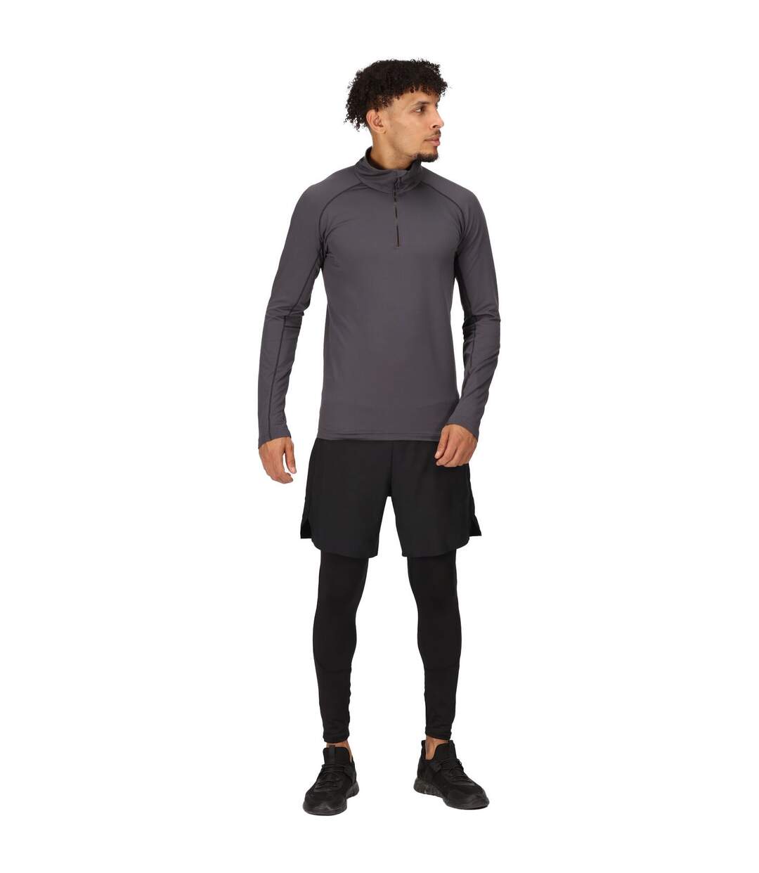 Mens Core Stretch Half Zip Midlayer Seal Grey Regatta Professional-2