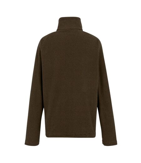 Great Outdoors Mens Montes Funnel Neck Fleece Jumper Nut Brown Black Regatta