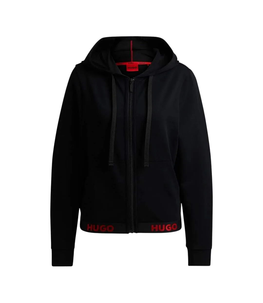 Veste À Capuche Motif/style Lettrage Femme Noir Hugo-2