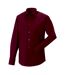 Russell Collection Mens Fitted Long-Sleeved Shirt (Port) - UTPC6021
