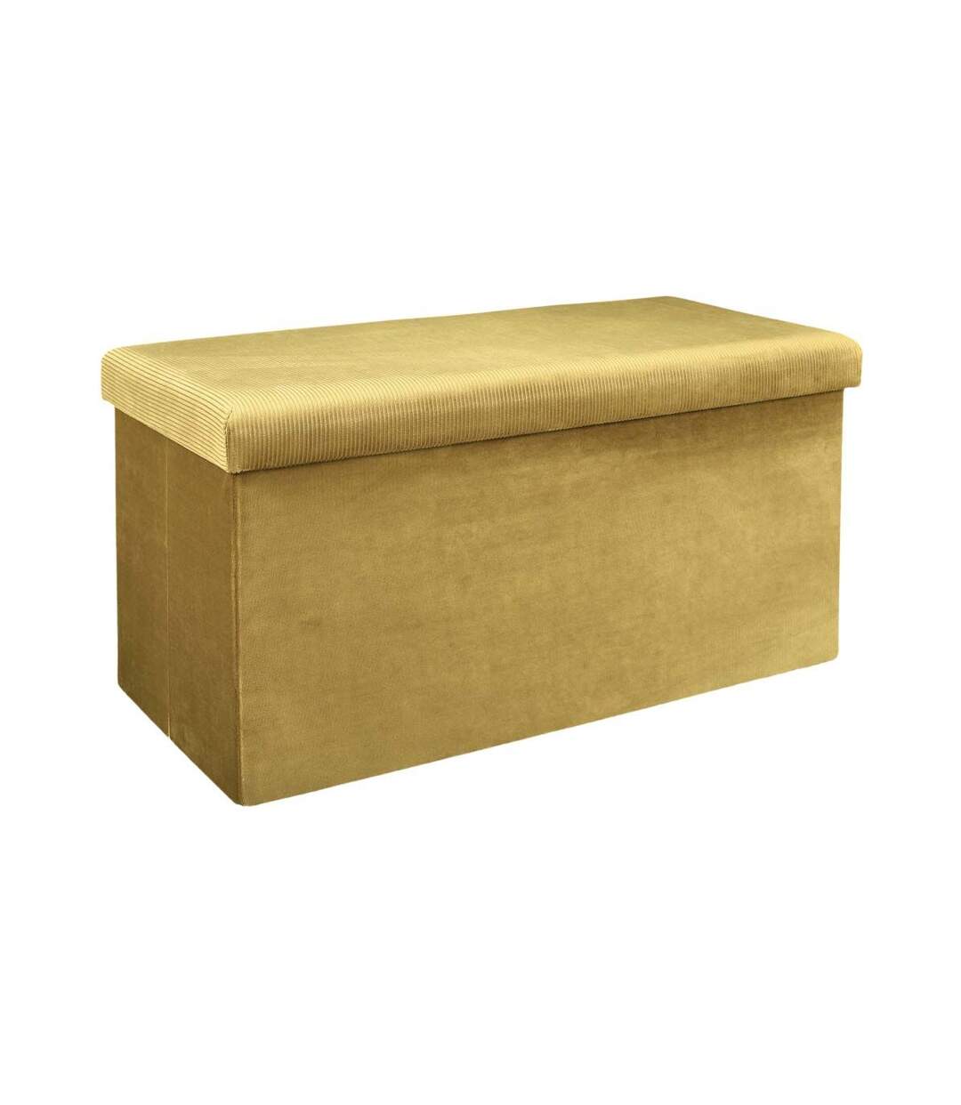 Banc coffre de rangement velours côtelé Giullia-1