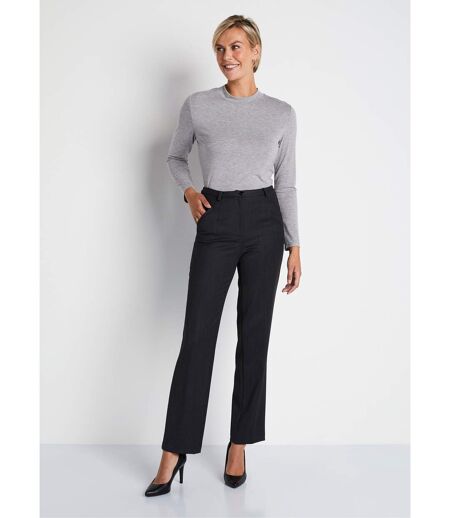 Pantalon taille semi-élastiquée droit