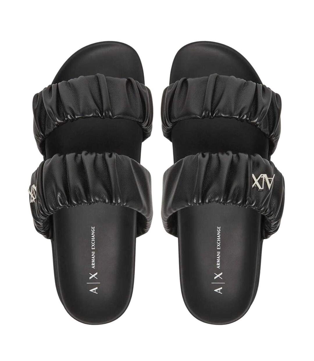 Claquettes Motif/style Ruché Femme Noir Armani Exchange-3