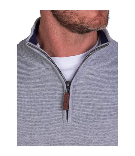 Pull Motif/style Côtelé Classic Homme Gris Chiné Raging Bull