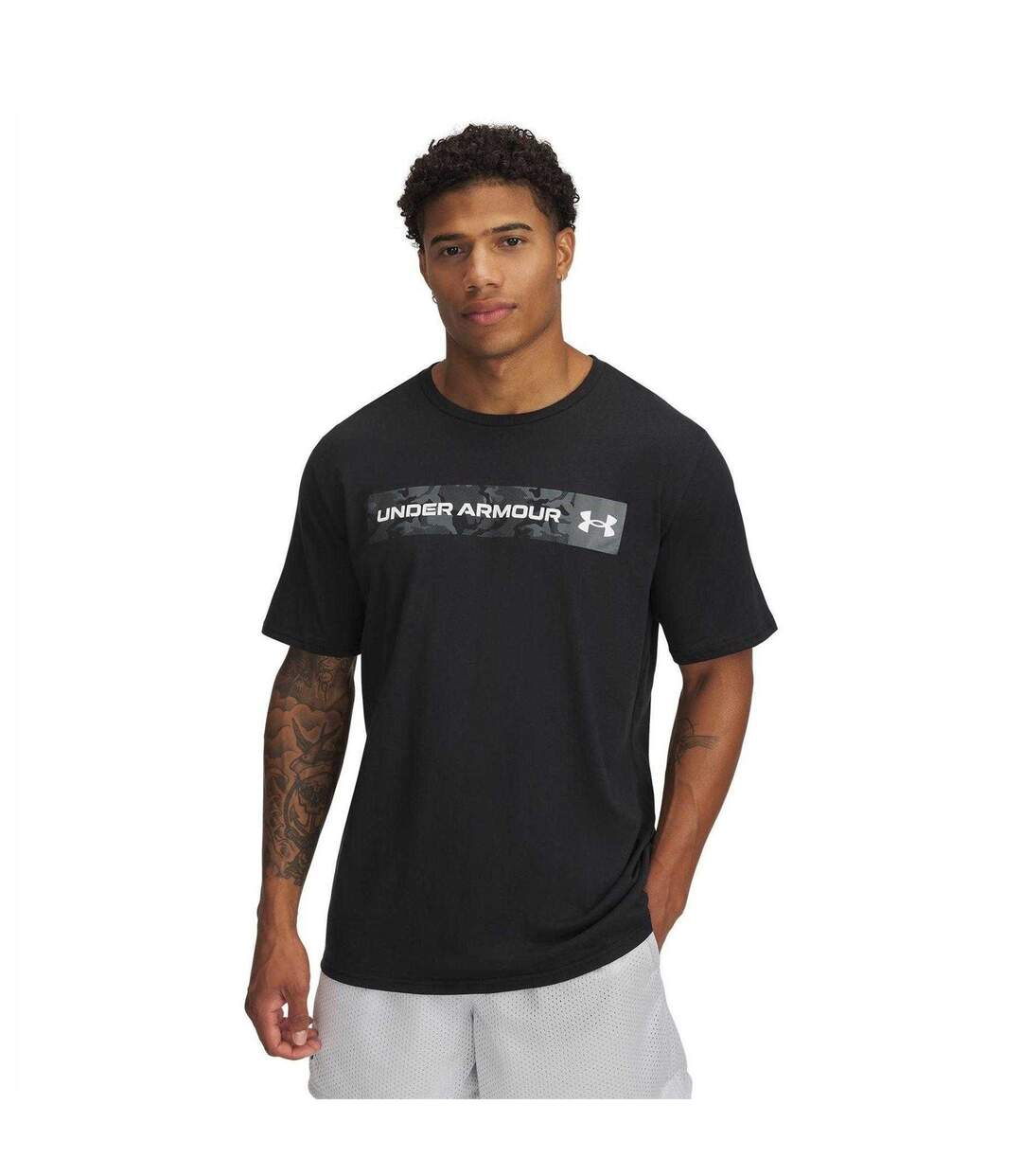 T-shirt Motif/style Camouflage Homme Noir Vert Under Armour-1