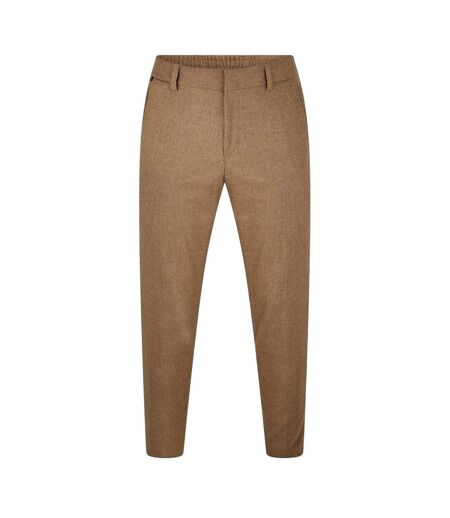 Mens Genius Virgin Wool Regular Trousers Medium Beige Boss