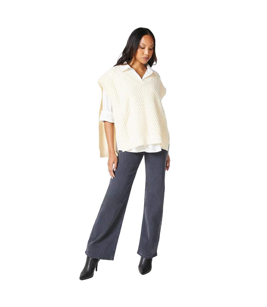 Tabard femme blanc cassé Principles-3