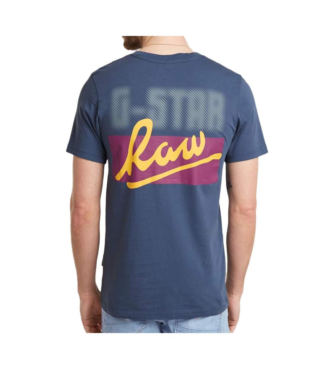T-shirt bleu homme g-star raw d23730-2