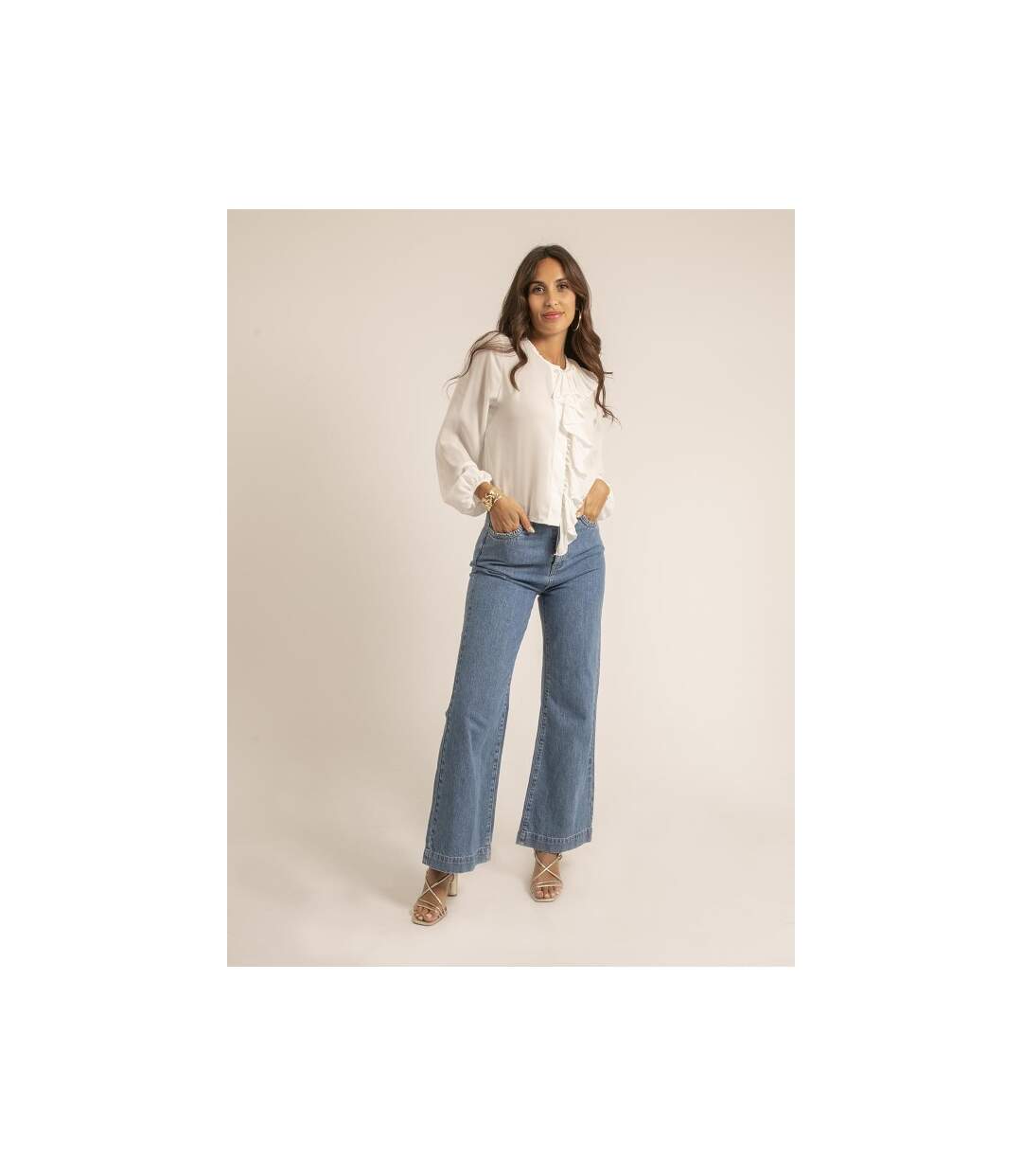 Chemise avec volant ODILE - Dona X Lisa-3