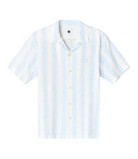Mens Marshall Regular Short-sleeved Shirt Blue Pretty Green