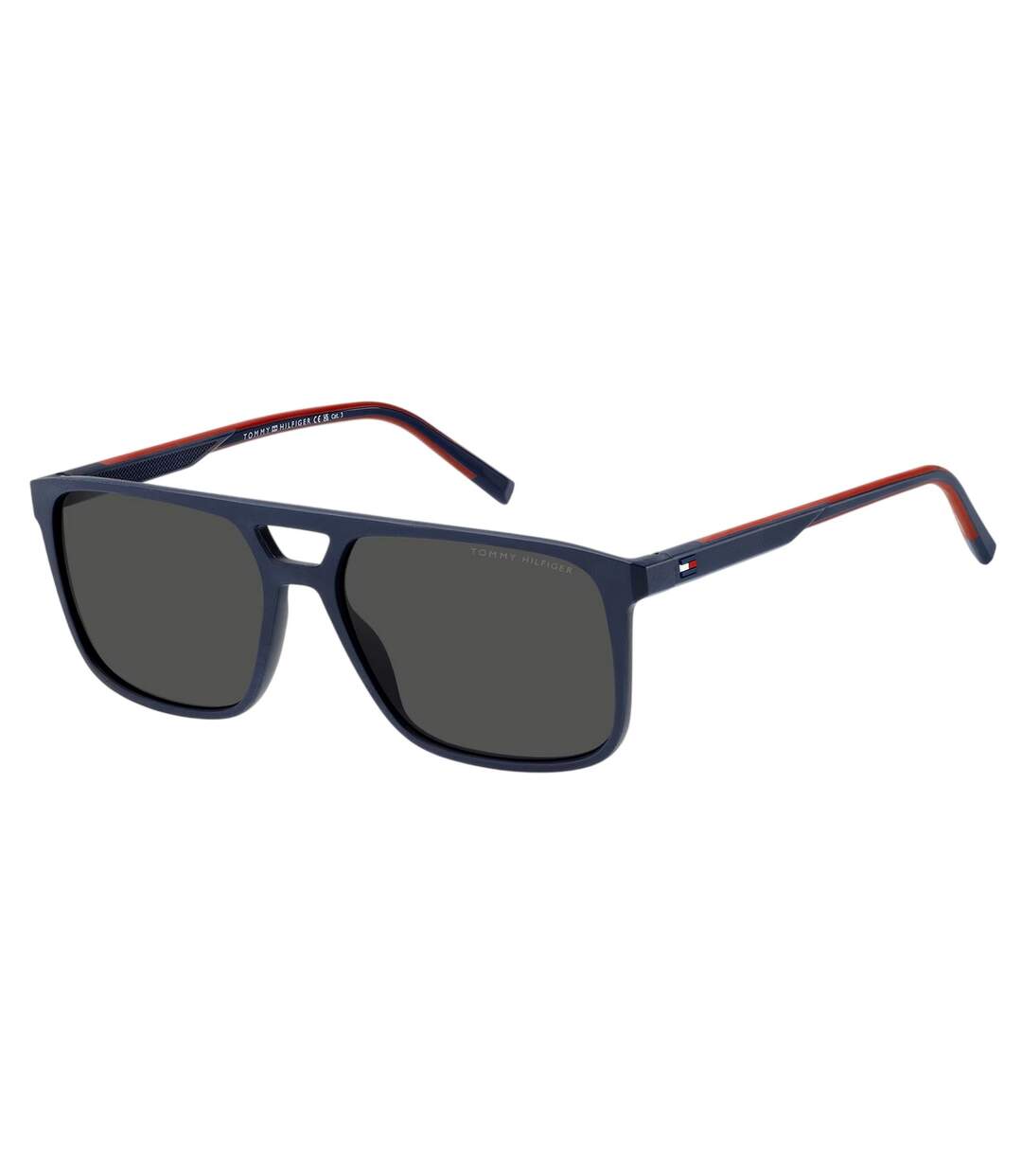 Lunettes De Soleil Motif/style Carré Homme Taille Unique Bleu Rouge Tommy Hilfiger-1