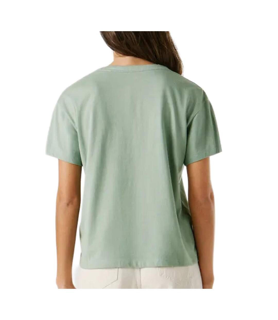T-Shirt vert femme pepe jeans pjl l nd-2