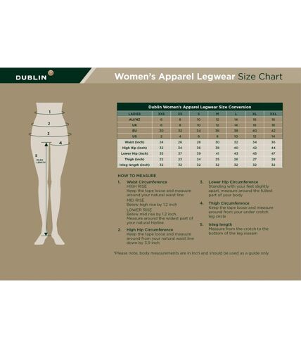 Dublin Womens/Ladies Performance Flex Knee Patch Riding Tights (Beige) - UTWB1181