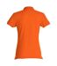Womens/ladies Plain Polo Shirt Blood Orange Clique-2