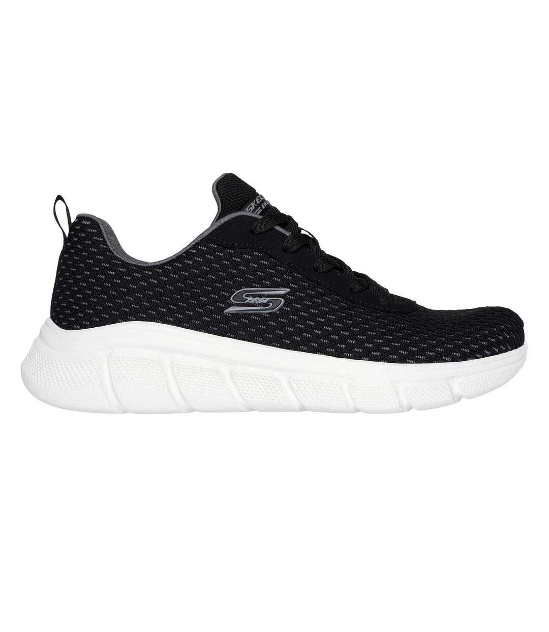 Womens/ladies Bobs Slip-on Trainers Black Skechers-1