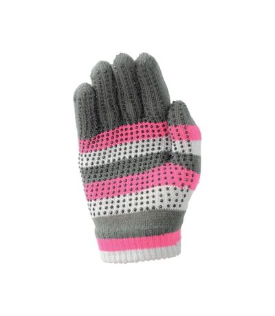 Hy5 Adults Magic Patterned Gloves (Pink/Gray)