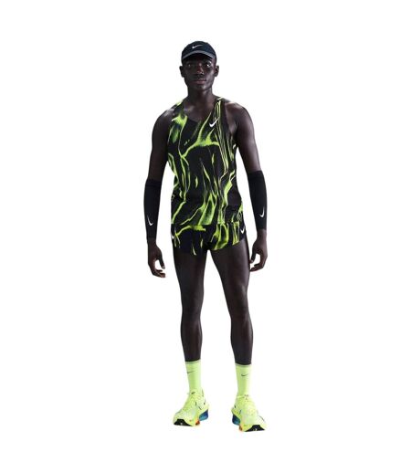 Mens Elite Dri-fit Tank Top Volt White Nike