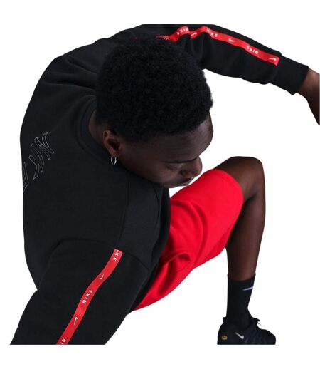 Sweat Manches Raglan Homme Noir Rouge Nike