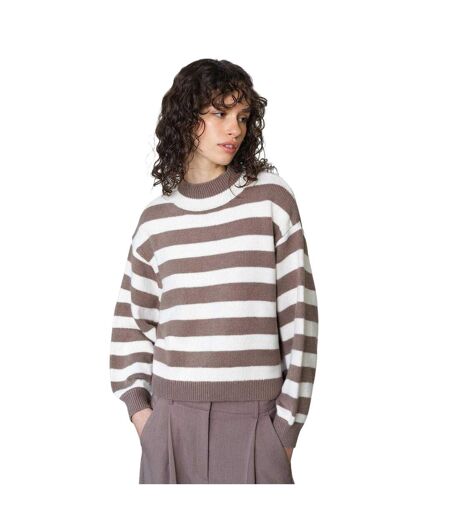 Womens/ladies Larisa Stripe Jumper Taupe Cream French Connection