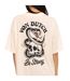 T-shirt femme loose col rond print devant et dos Snake Vondutch-4