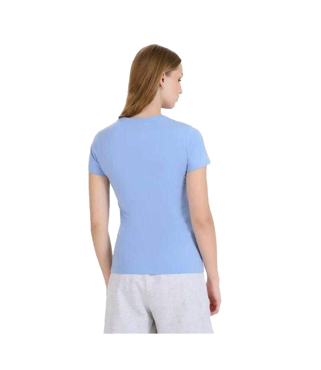T-shirt Wmm00ttshf225 Femme Bleu 4F-3