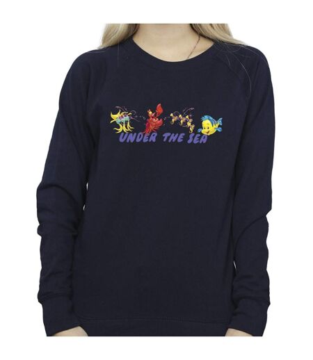 Disney - Sweat THE LITTLE MERMAID UNDER THE SEA - Femme (Bleu marine) - UTBI23472