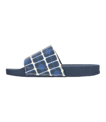 Claquettes Motif/style Coquelicot Géant Orla Kiely Femme Bleu Marine Imprimé Regatta