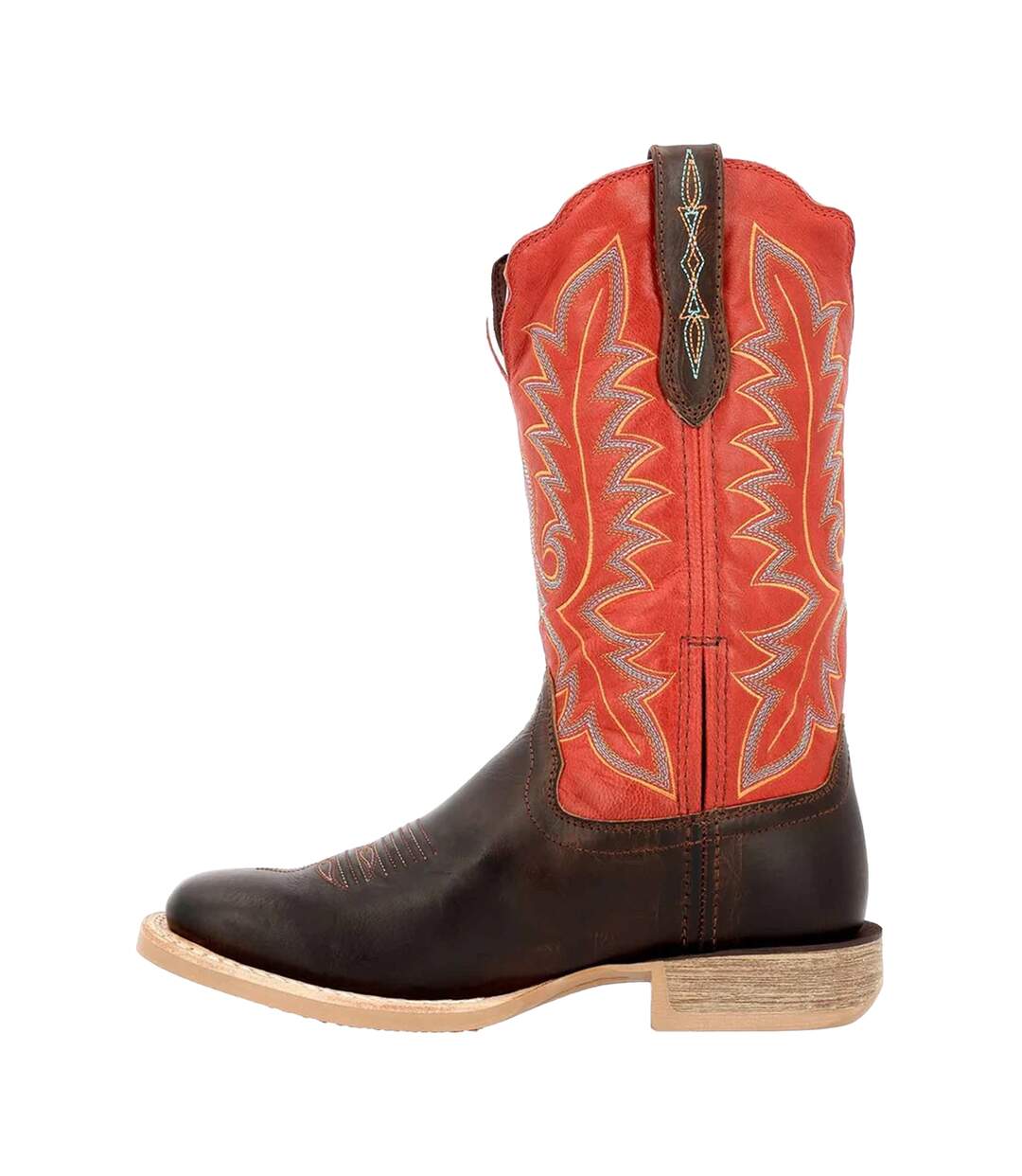 Bottines Santiags Lady Rebel Pro Femme Caryer Rouge Vif Durango-3