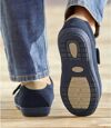 Dunkelblaue Mokassins mit Klettlasche Atlas For Men
