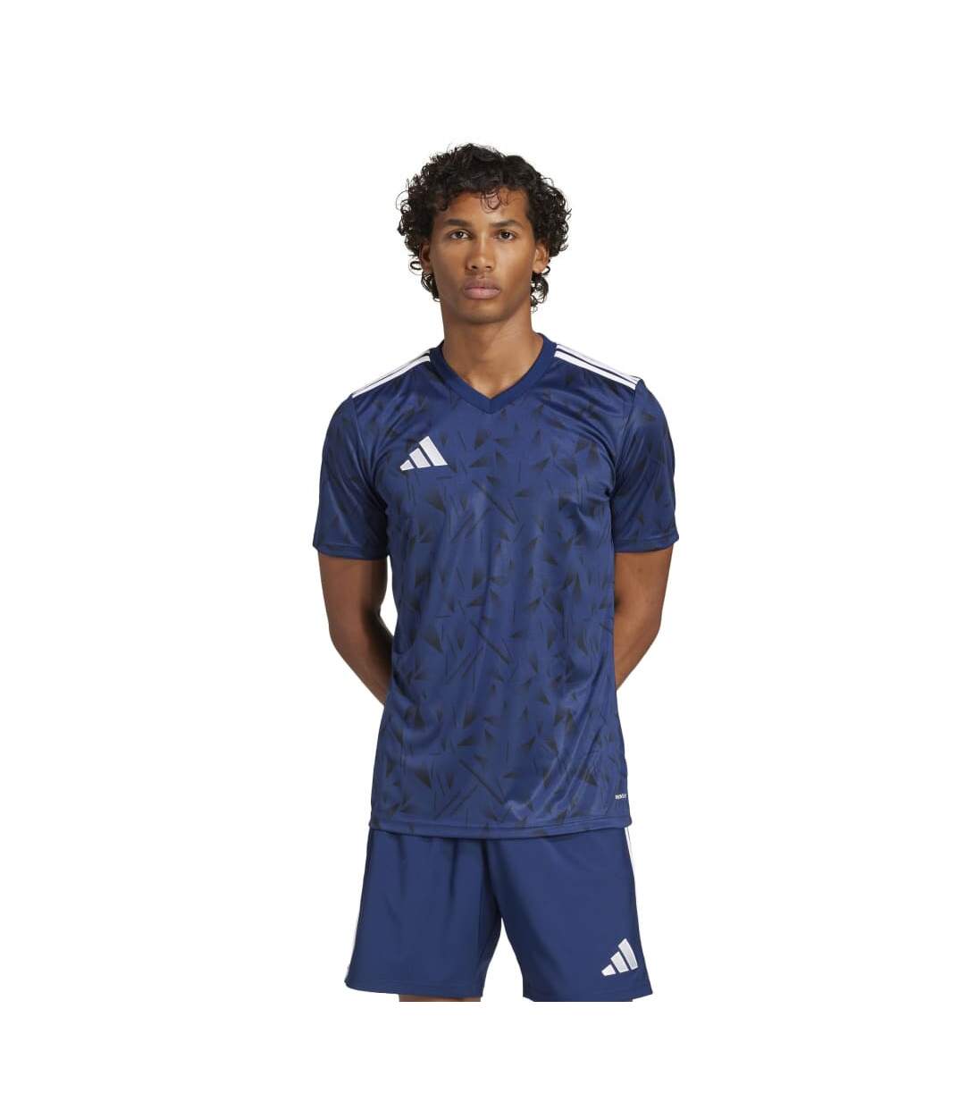 T-shirt Style Motif Géométrique Team Icon Homme Bleu Marine Adidas-1