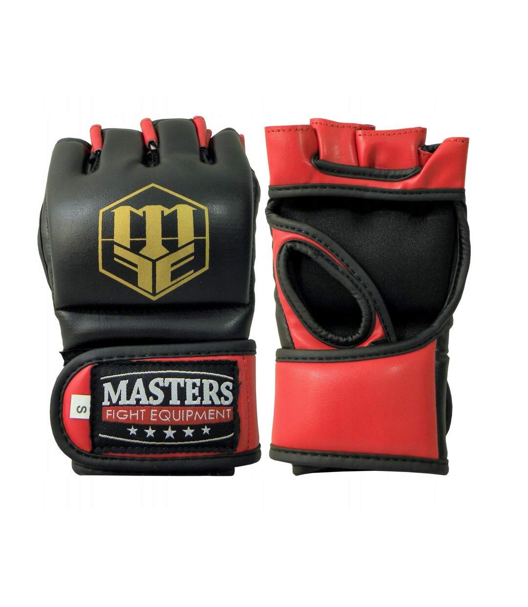 Gants D´entraînement De Boxe Mma Noir Rouge Masters-3