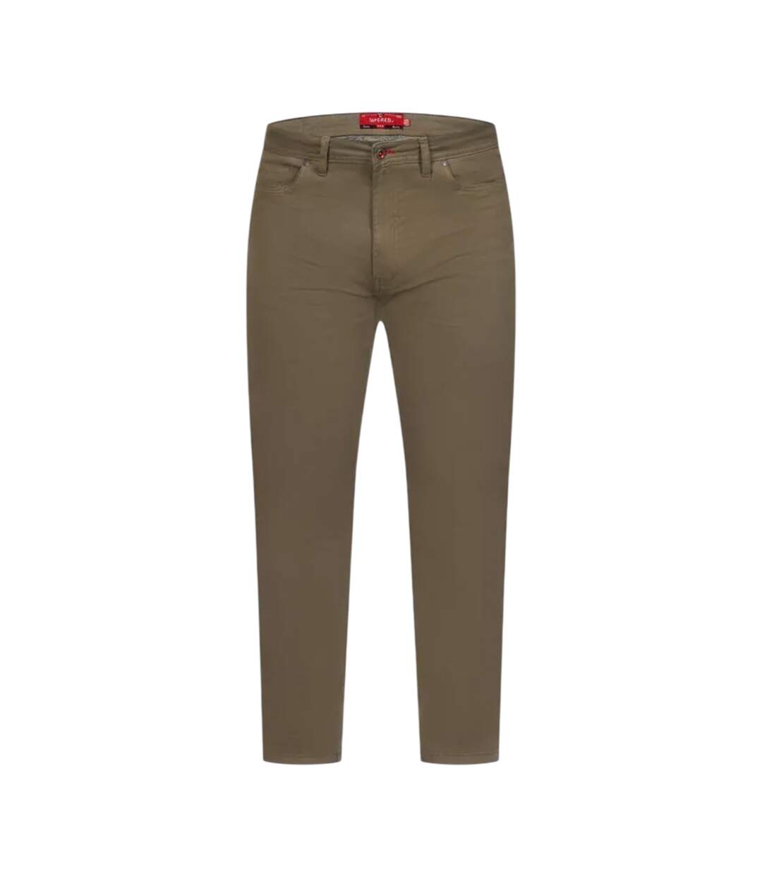D555 Chino Extensible Et Effilé Motif/style Uni Kelvin Homme Marron Kaki Duke-2
