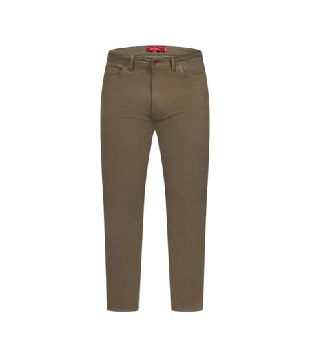 D555 Chino Extensible Et Effilé Motif/style Uni Kelvin Homme Marron Kaki Duke