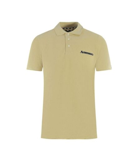 Mens Boxed Logo Polo Shirt Yellow Aquascutum