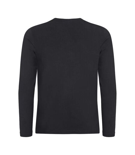 Mens Premium Long-sleeved T-shirt Black Clique