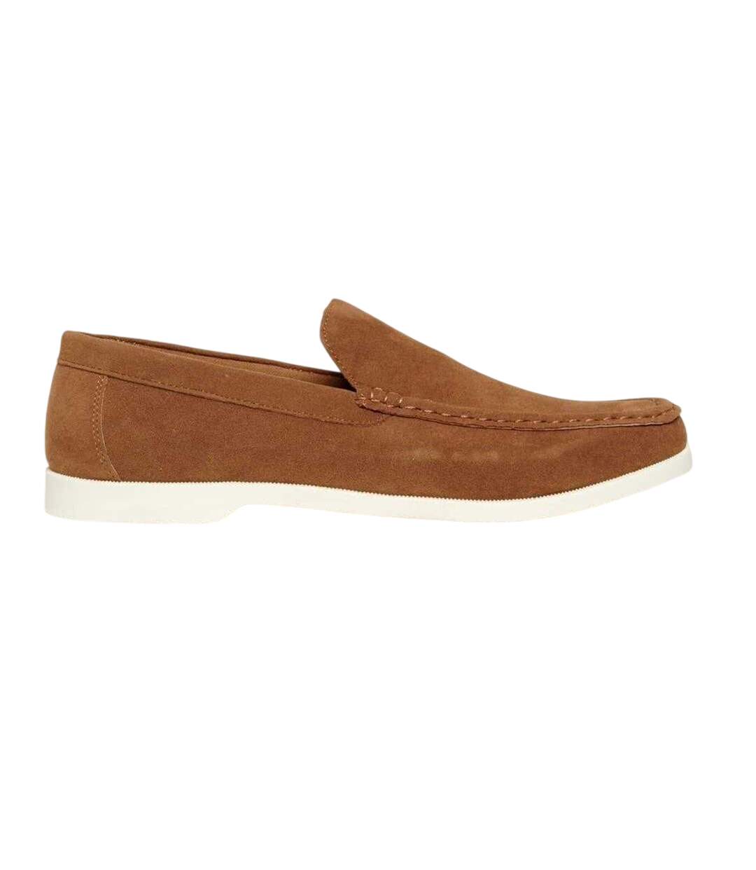 Mens Archibald Casual Loafers Tan Threadbare-1