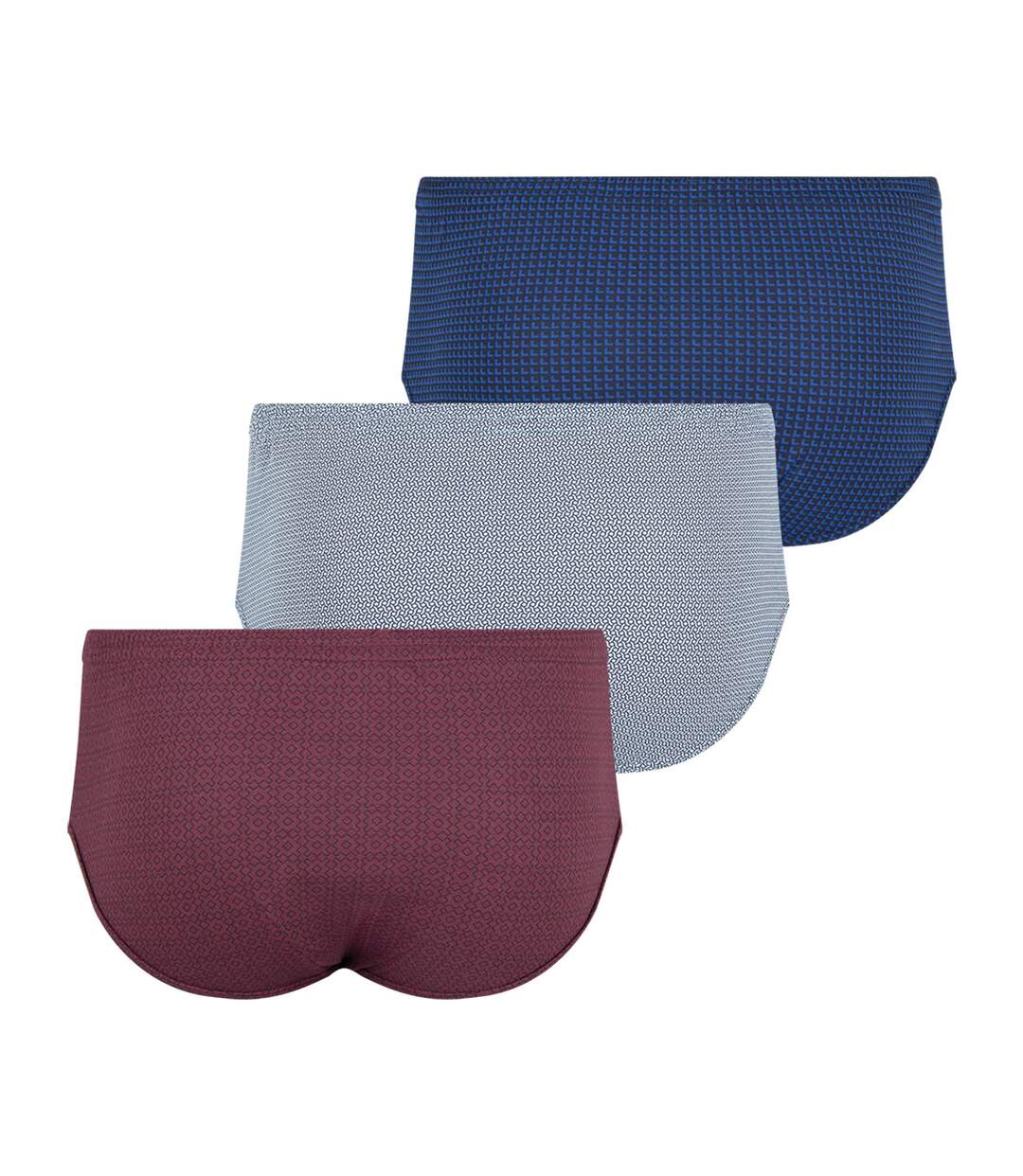 Lot de 3 slips taille haute fermé homme Trio Fantaisie Eminence-3